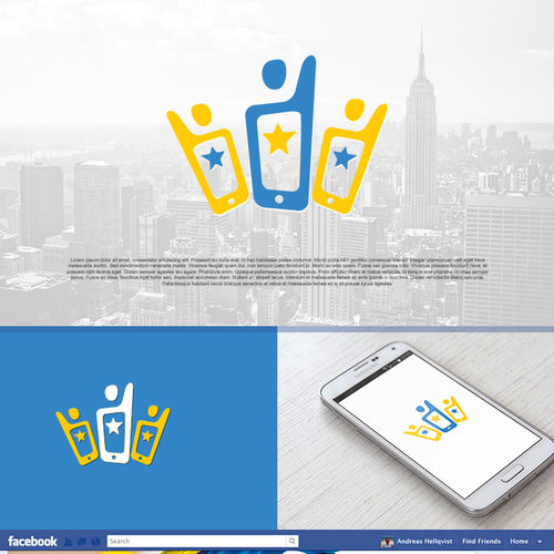 Phone logo with the title 'Create a captivating logo for a new european platform for mobile digital youth participation'