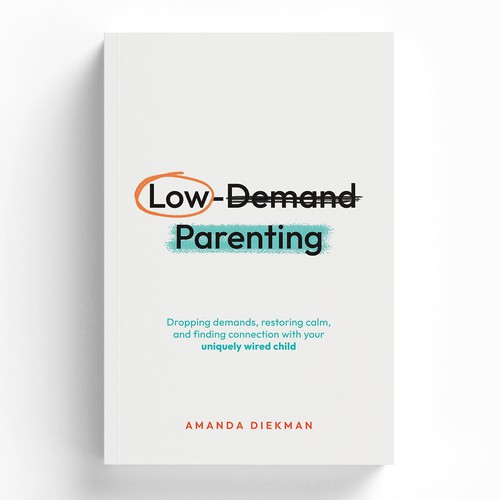 White background design with the title 'Low-Demand Parenting'