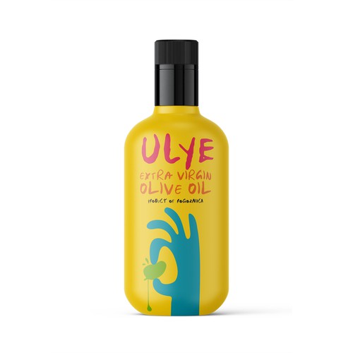 Olive oil label with the title 'Ulye'