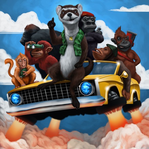 Paint illustration with the title 'Poster Illustration'