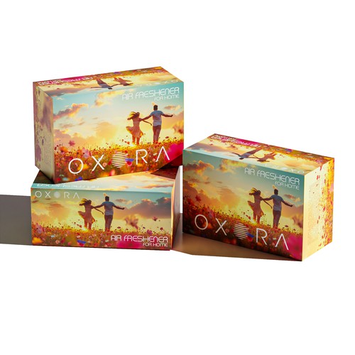 Fragrance design with the title 'sleek packaging for a plug in Air Freshener for Home'