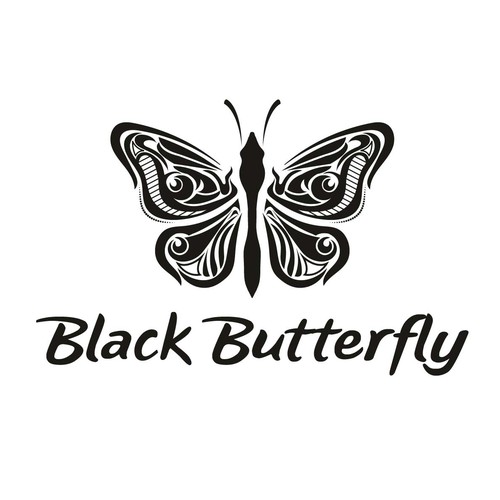 Tattoo logo with the title 'Black Butterfly '