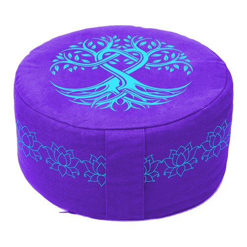 Tree of life design with the title 'Meditation cushion / Yoga cushion'