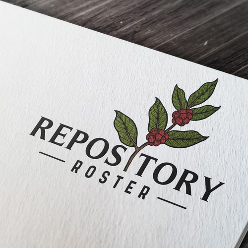 Coffee brand with the title 'REPOSITORY Roasters'