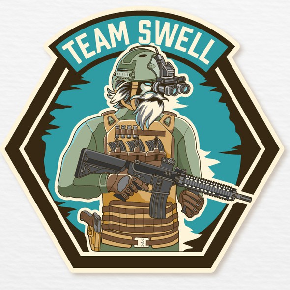 Army logo with the title 'Team Swell'