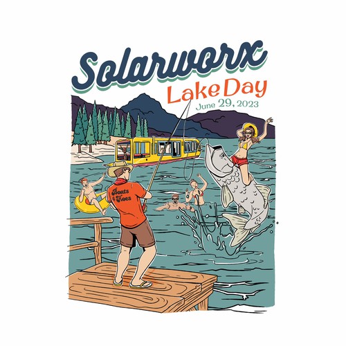 Fishing t-shirt with the title 'Lake Day T-shirt'