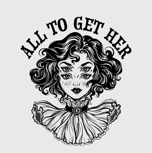 Band t-shirt with the title ''All To Get Her' band t-shirt'