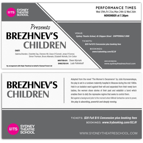 Performance design with the title 'Flyer for a Theather Show'