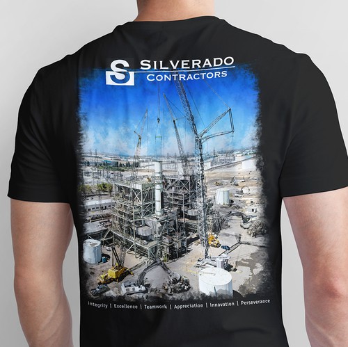Construction t-shirt with the title '1 on 1 Tshirt Project'