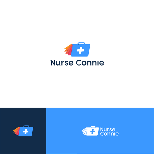 Pencil brand with the title 'Nurse Connie Logo Design'