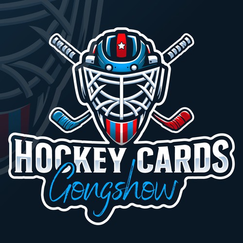 Hockey stick logo with the title 'Hockey Cards Gongshow'
