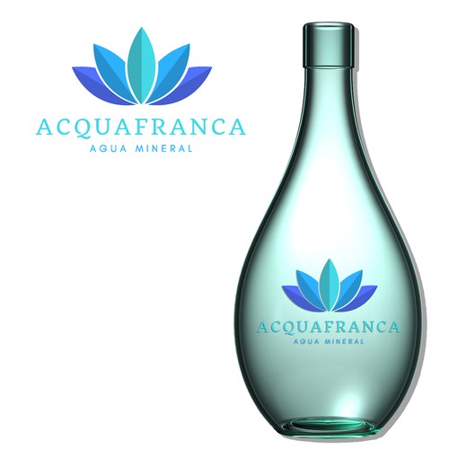 Bottle brand with the title 'Agua mineral'