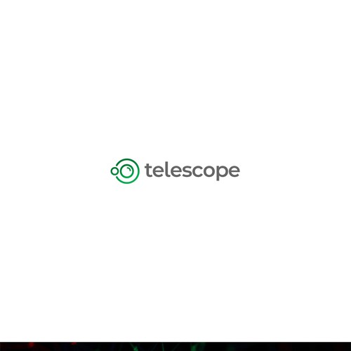 Scope design with the title 'Clean logo for Telescope Company'