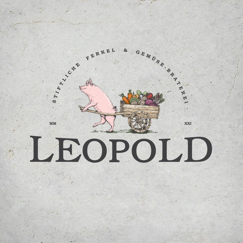 Vegetable logo with the title 'Leopold'