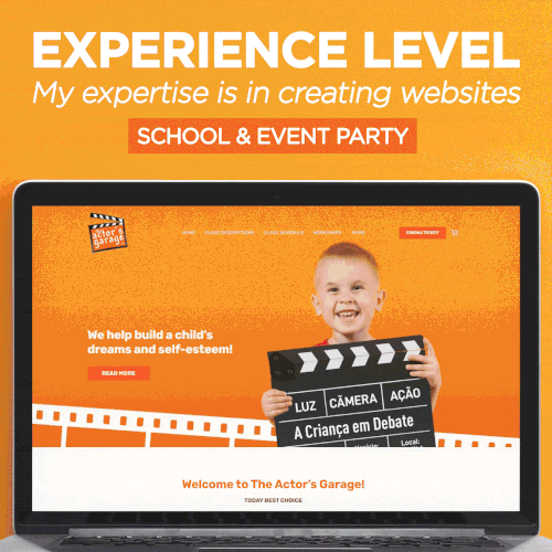 HTML design with the title 'Square Expert Websites for School and Event Party'