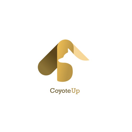 Coyote logo with the title 'animal logo concept for coaching business'