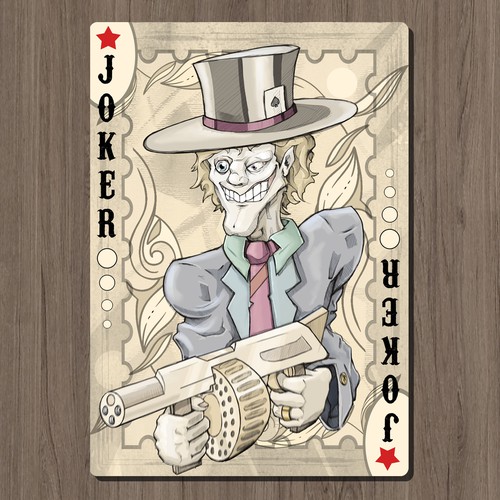 Poker design with the title 'Themed Poker Cards'