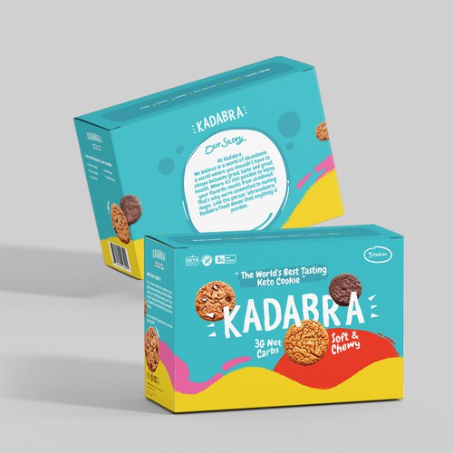 Snack packaging with the title 'kadabra'