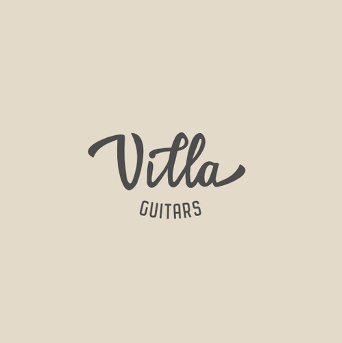 Cursive design with the title 'Hand-made font logo'