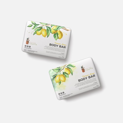 Lemon label with the title 'Organic Soap Label'