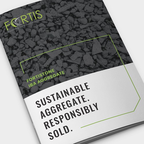 Stone design with the title 'Industrial Brochure Design'