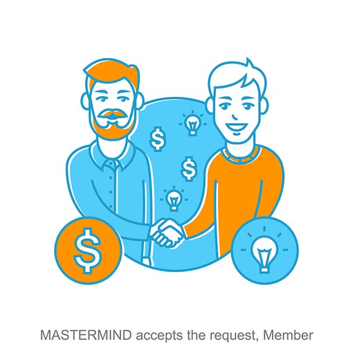 Digital artwork with the title 'Smart and Fun Illustrations for Online Knowledge Sharing Marketplace'