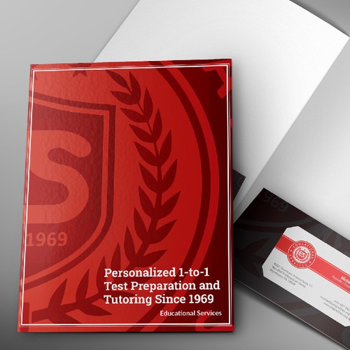 Exclusive design with the title 'Educational Institution Folder Design'