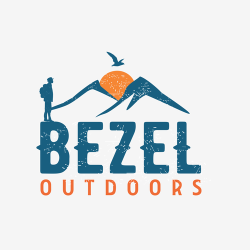 Outdoors design with the title 'outdoor mountain logo'
