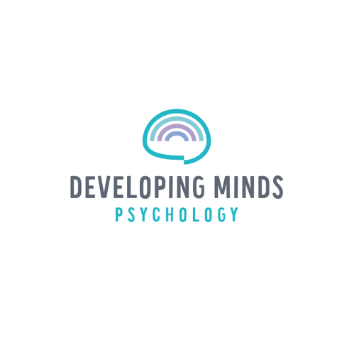Rainbow design with the title 'Developing Minds'