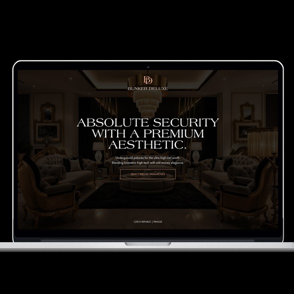 Modern website with the title 'Modern website for Luxury Bunkers | Shelter'