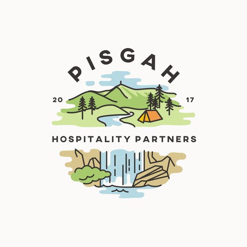 Illustrative design with the title 'logo for PISGAH'
