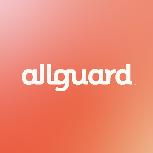 Soft design with the title 'Customized Wordmark Design for "allguard", an Innovative Payment Gateway'