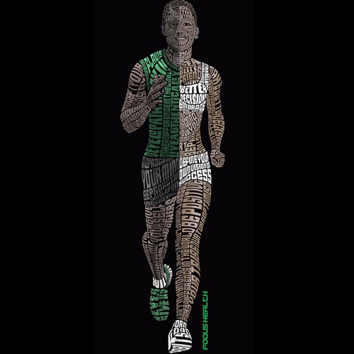 Typographic t-shirt with the title 'Runner Typography'