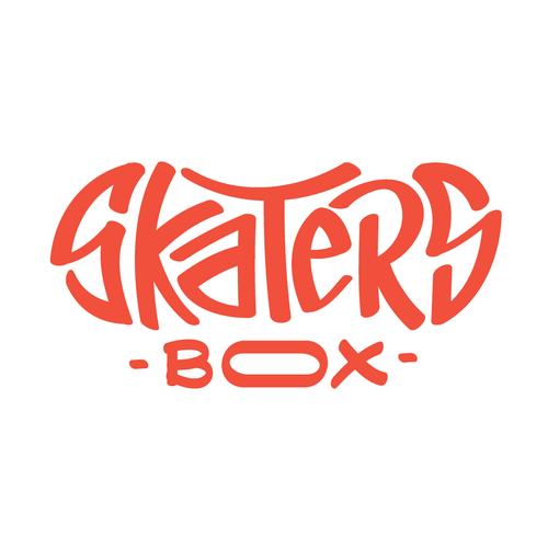Skateboard logo with the title 'Skaters Box'