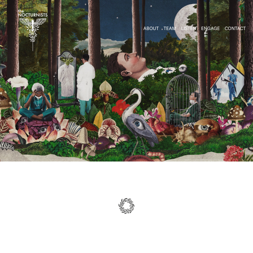 Surreal design with the title 'Podcast website'