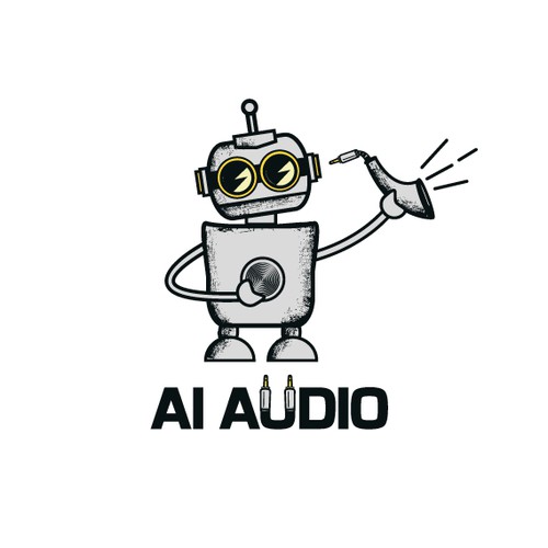 Robot design with the title 'Logo for Ai.audio'