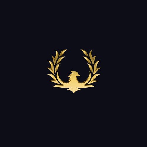 Wood circle logo with the title 'Golden phoenix'