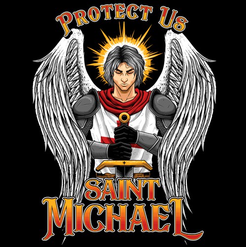 Military t-shirt with the title 'Saint Michael'