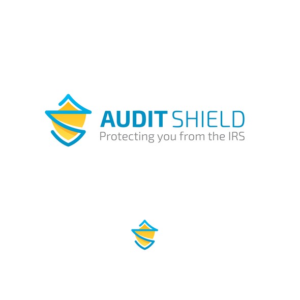 Design with the title 'Audit Shield - Protecting you from IRS Logo'