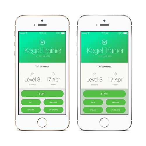 Uncluttered design with the title 'Fitness app UI concept'