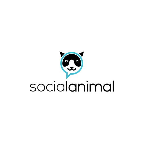 Combination logo with the title 'Logo concept for social animal :-)'