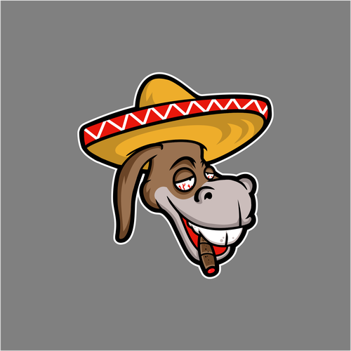 Mexican logo with the title 'logo for CHURRO BURRO'