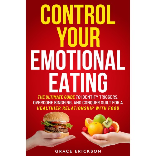 Food book cover with the title 'Book Cover to Control Emotional Eating'