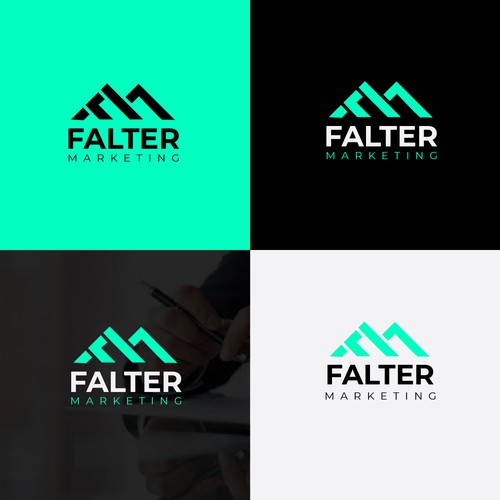 Letter m design logo with the title 'fm letter logo'