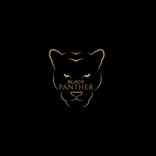 Black panther logo with the title 'BLACK PANTHER premium club logo'