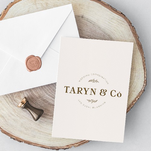 Romantic logo with the title 'Wedding Coordination and Event Planning logo'