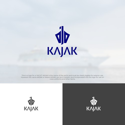 Yacht logo with the title 'Logo Concept for Kajak (unOfficial)'