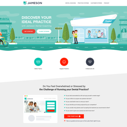 Human artwork with the title 'JAMESON - Landing Page Illustration'