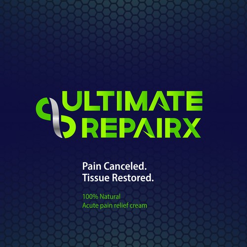 Pharma logo with the title 'Ultimate RepairX Logo'