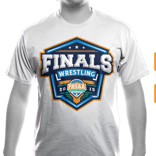 Wrestling design with the title '2015 FHSAA Wrestling Finals'